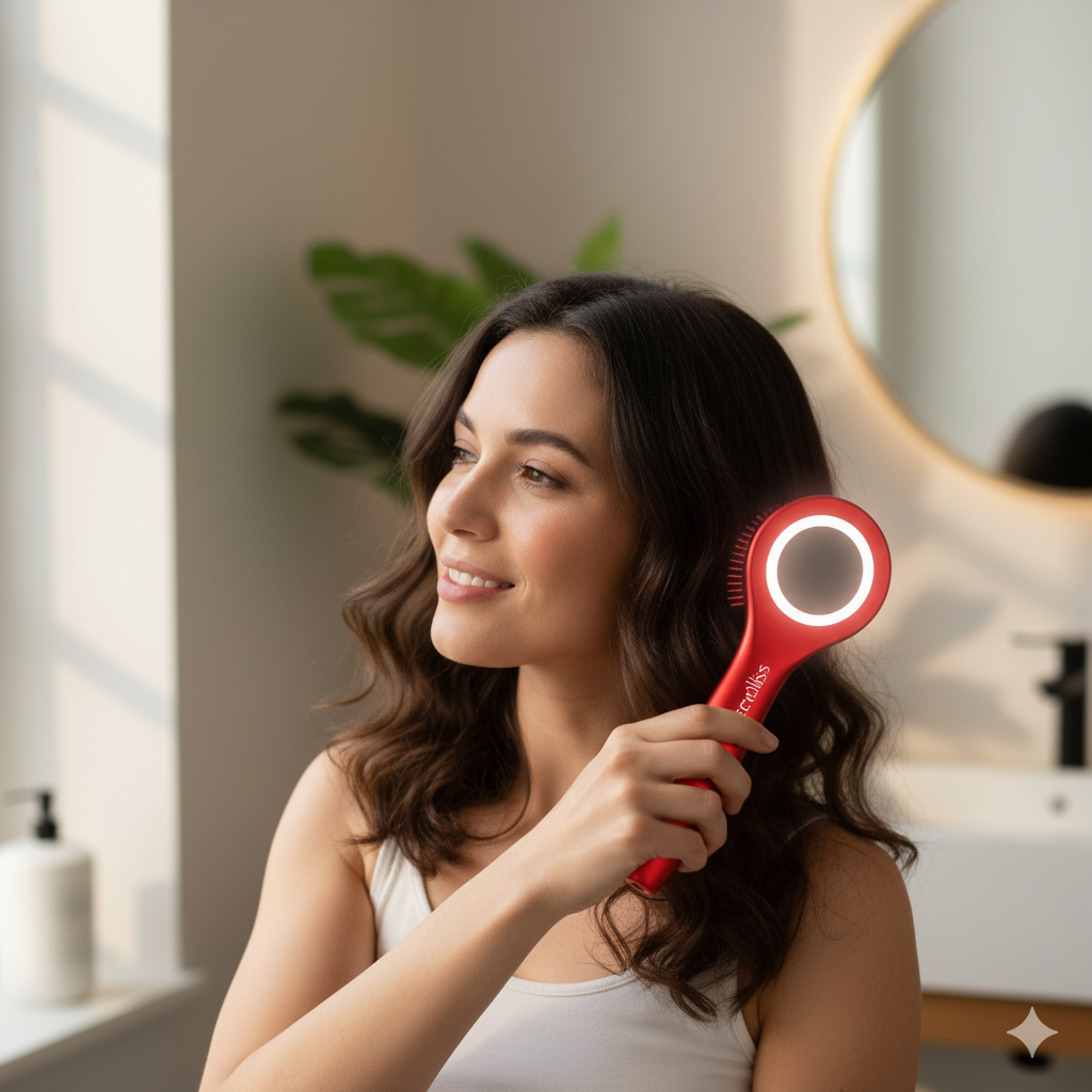 "Sereneblss" Fluffy Comb Scalp Massager Infrared Hair Care And Beauty